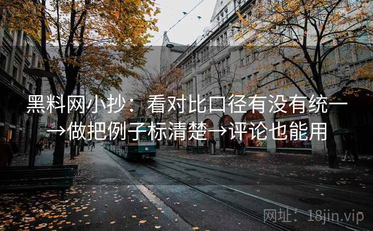 黑料网小抄：看对比口径有没有统一→做把例子标清楚→评论也能用