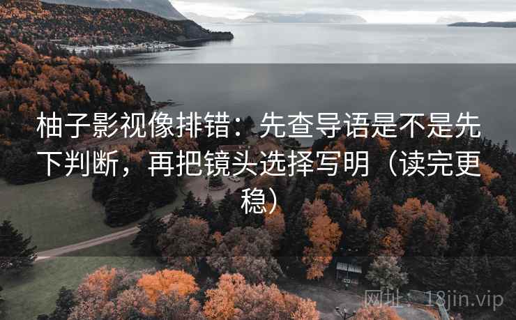 柚子影视像排错：先查导语是不是先下判断，再把镜头选择写明（读完更稳）